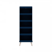Manhattan Comfort 135GMC4 Rockefeller Shoe Storage Rack with 6 Shelves in Tatiana Midnight Blue